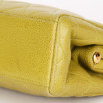 Chanel Kisslock Shoulder Bag Green Caviar 24K GP