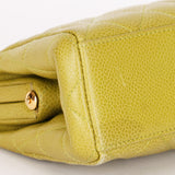 Chanel Kisslock Shoulder Bag Green Caviar 24K GP