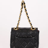 Chanel Micro Flap Belt Bag Black Lambskin 24K GP
