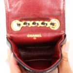 Chanel Micro Flap Belt Bag Black Lambskin 24K GP