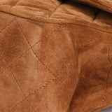 Chanel Medium Classic Double Flap Brown Suede 24K GP