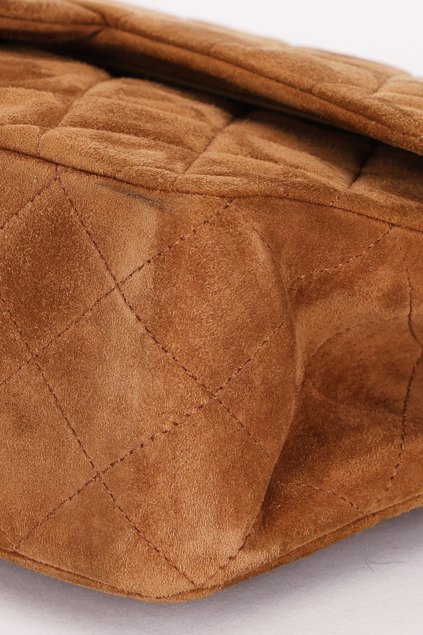 Chanel Medium Classic Double Flap Brown Suede 24K GP