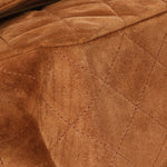 Chanel Medium Classic Double Flap Brown Suede 24K GP