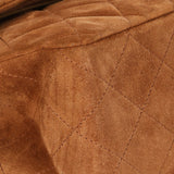 Chanel Medium Classic Double Flap Brown Suede 24K GP