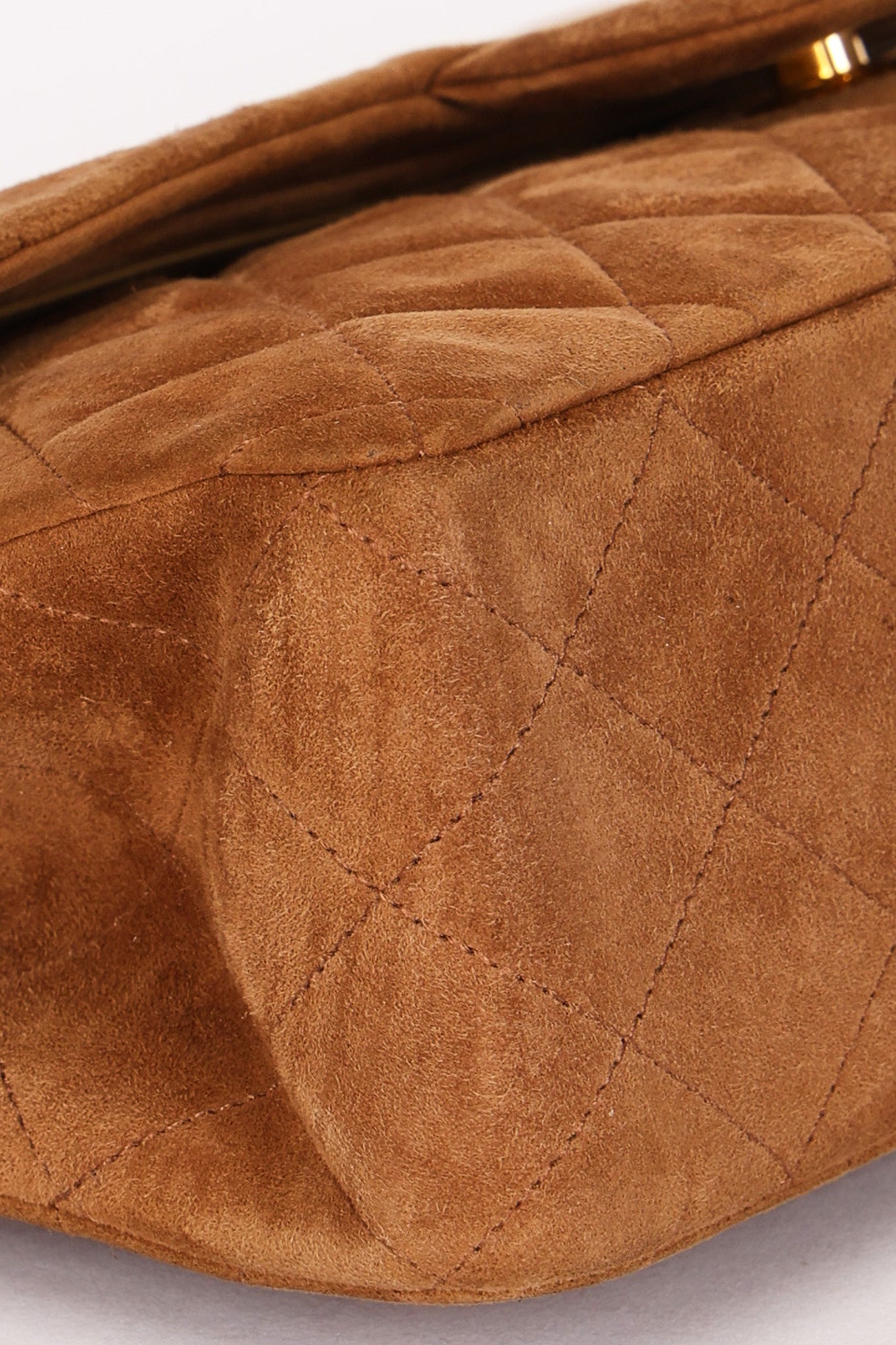 Chanel Medium Classic Double Flap Brown Suede 24K GP