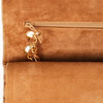 Chanel Medium Classic Double Flap Brown Suede 24K GP