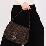 Fendi Wool Zucca Mamma Baguette Bag