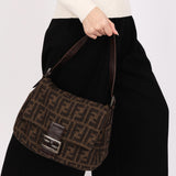 Fendi Wool Zucca Mamma Baguette Bag