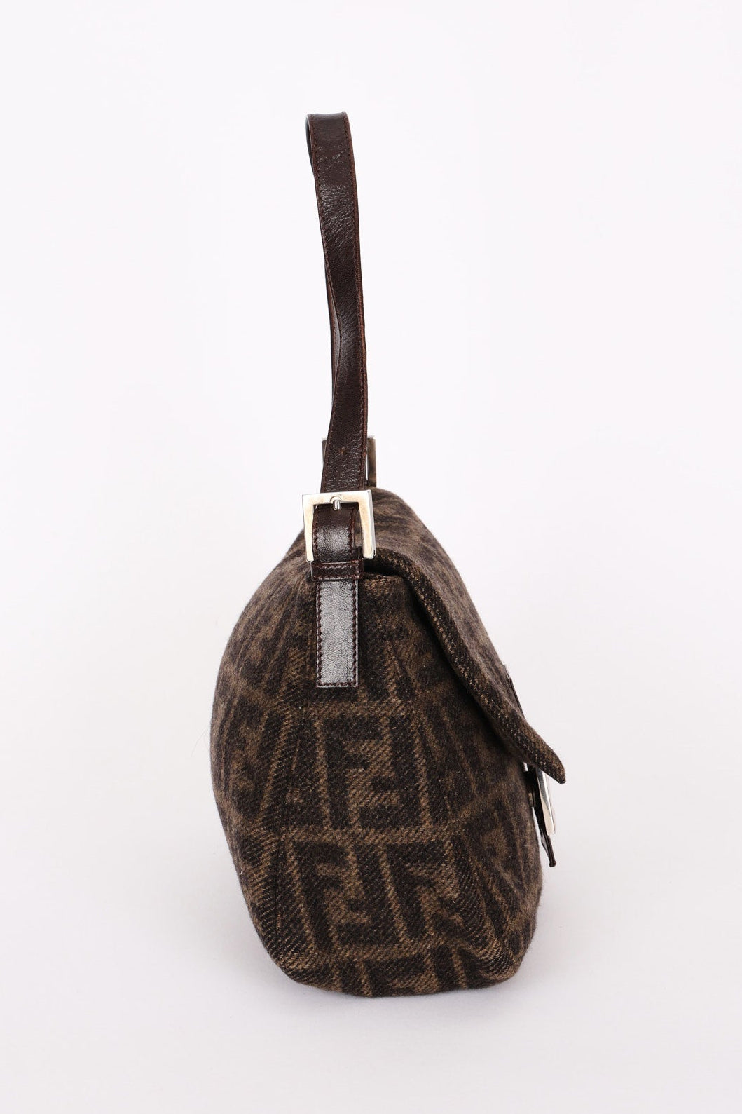 Fendi Wool Zucca Mamma Baguette Bag