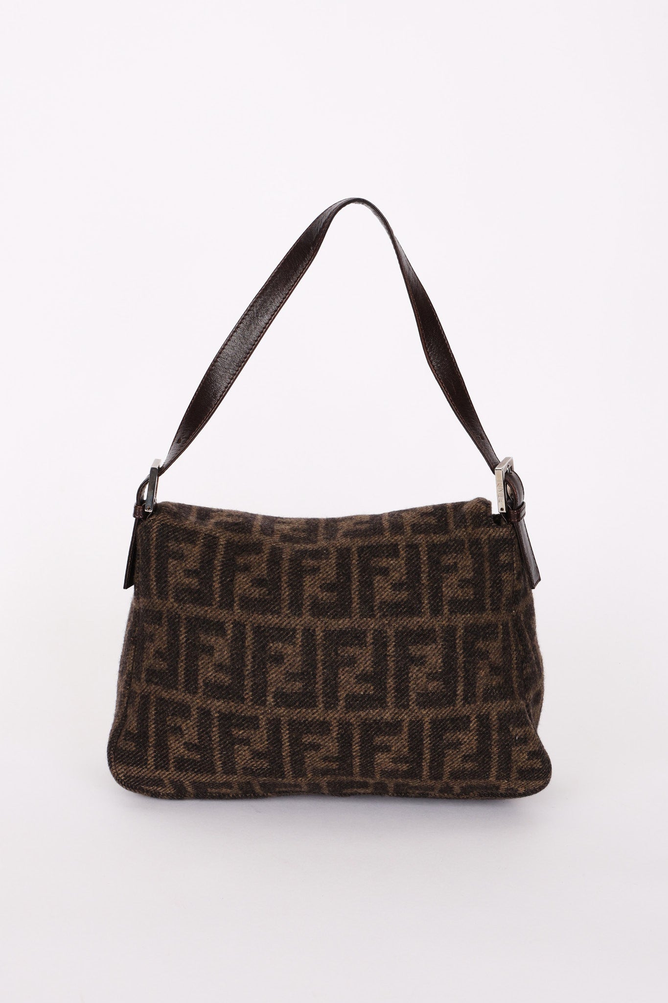 Fendi Wool Zucca Mamma Baguette Bag