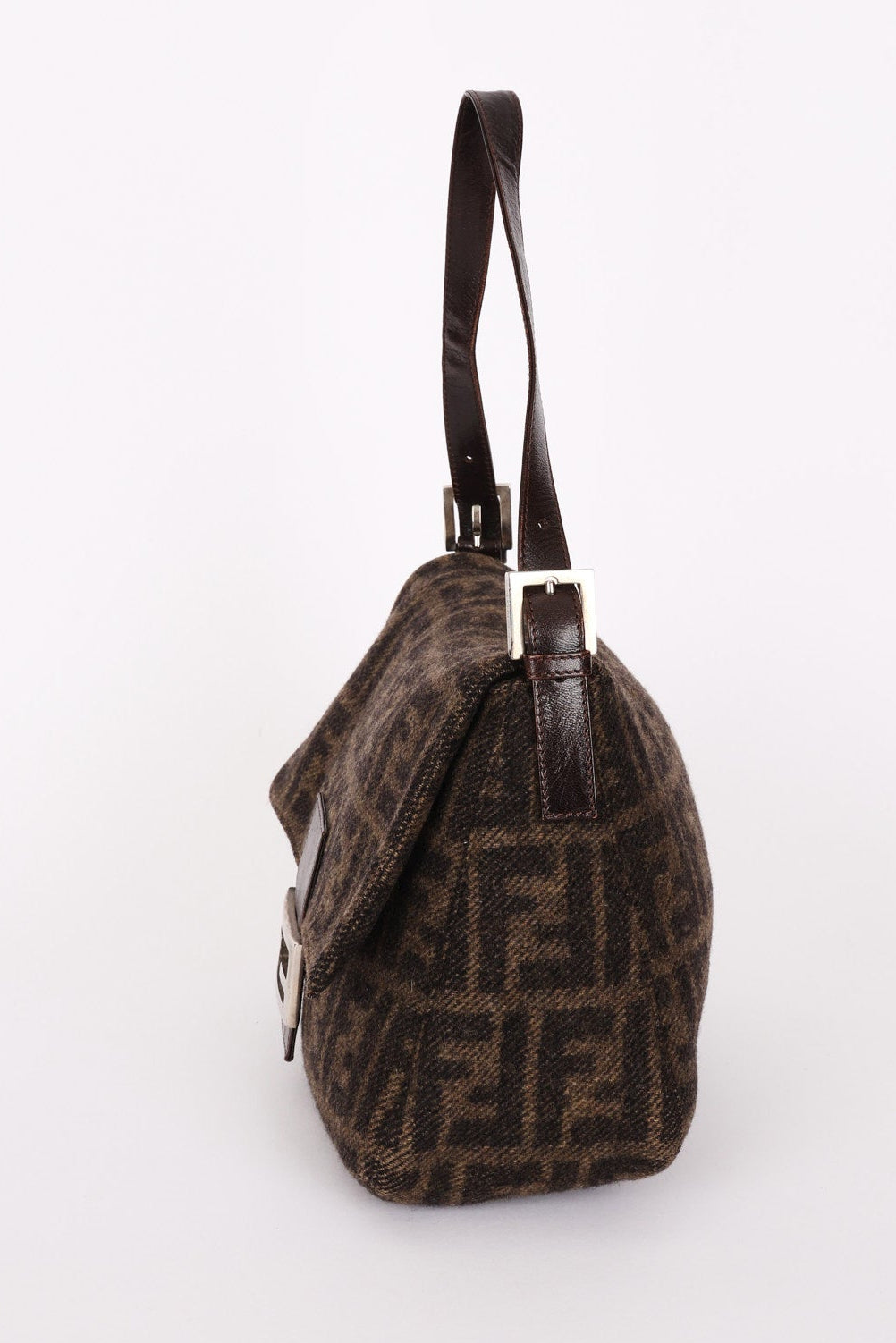 Fendi Wool Zucca Mamma Baguette Bag