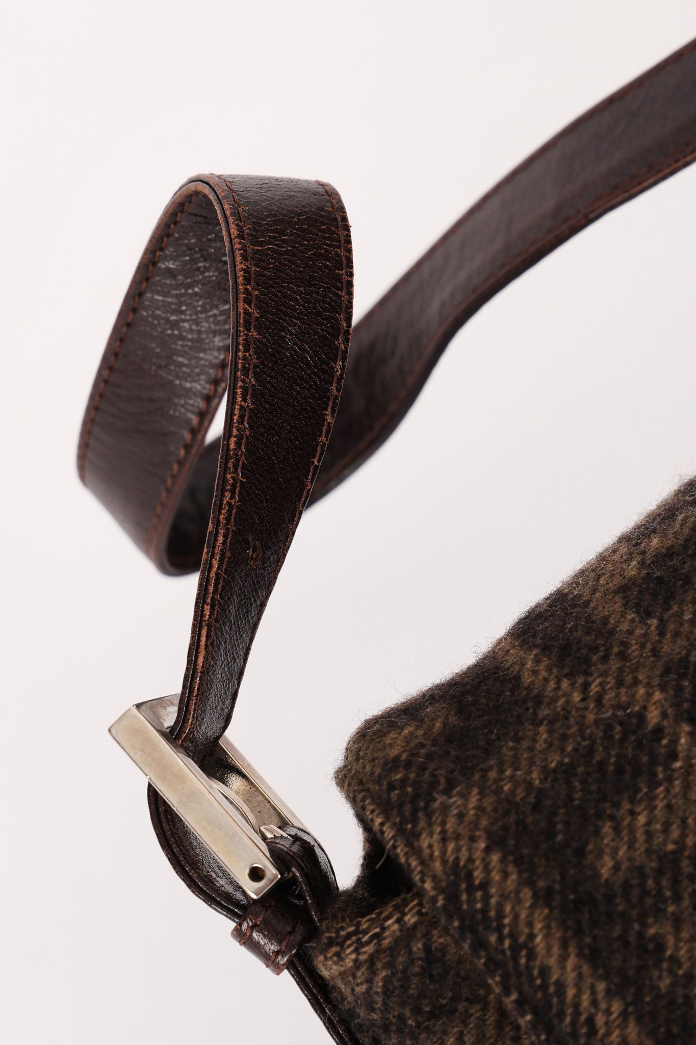 Fendi Wool Zucca Mamma Baguette Bag