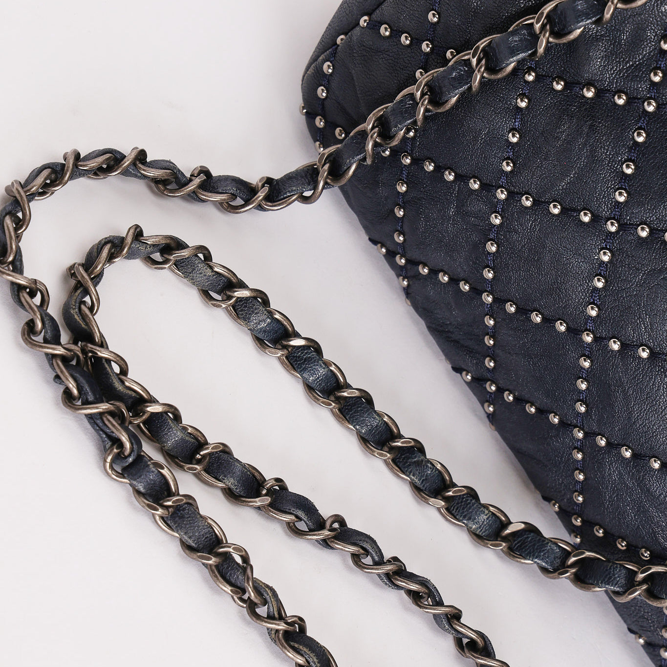 Chanel Paris-Dallas Studded Small Single Flap Navy Calfskin 2014 RHW