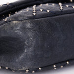 Chanel Studded Small Single Flap Navy Calfskin RHW