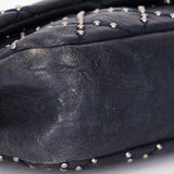 Chanel Studded Small Single Flap Navy Calfskin RHW