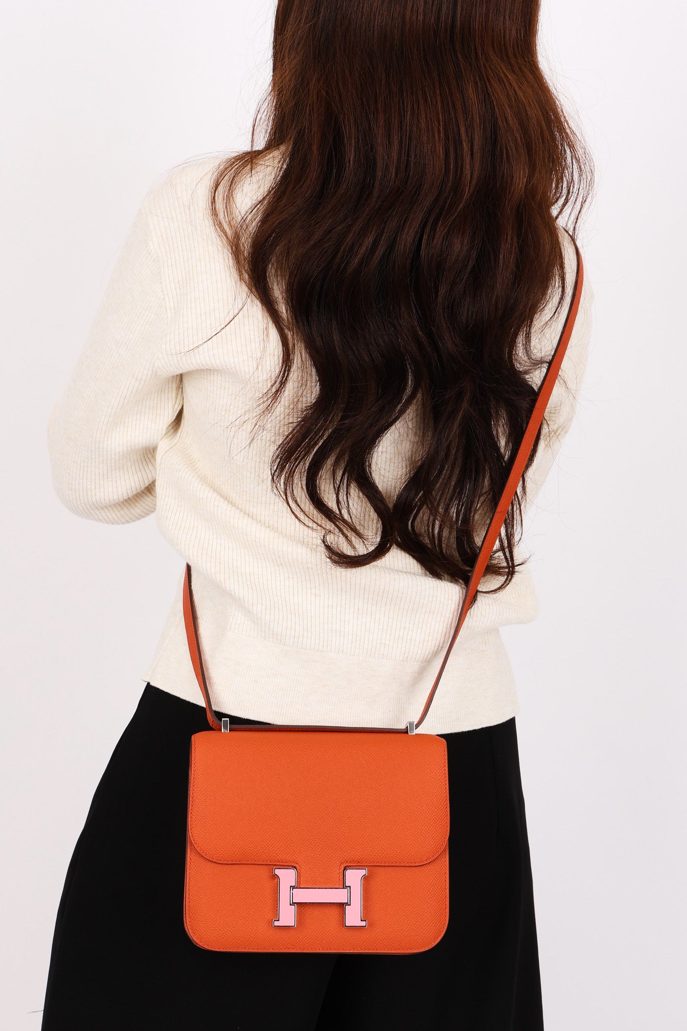 Hermès Constance Mini 18 Terre Battue Epsom PHW