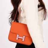 Hermès Constance Mini 18 Terre Battue Epsom PHW