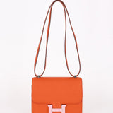 Hermès Constance Mini 18 Terre Battue Epsom PHW