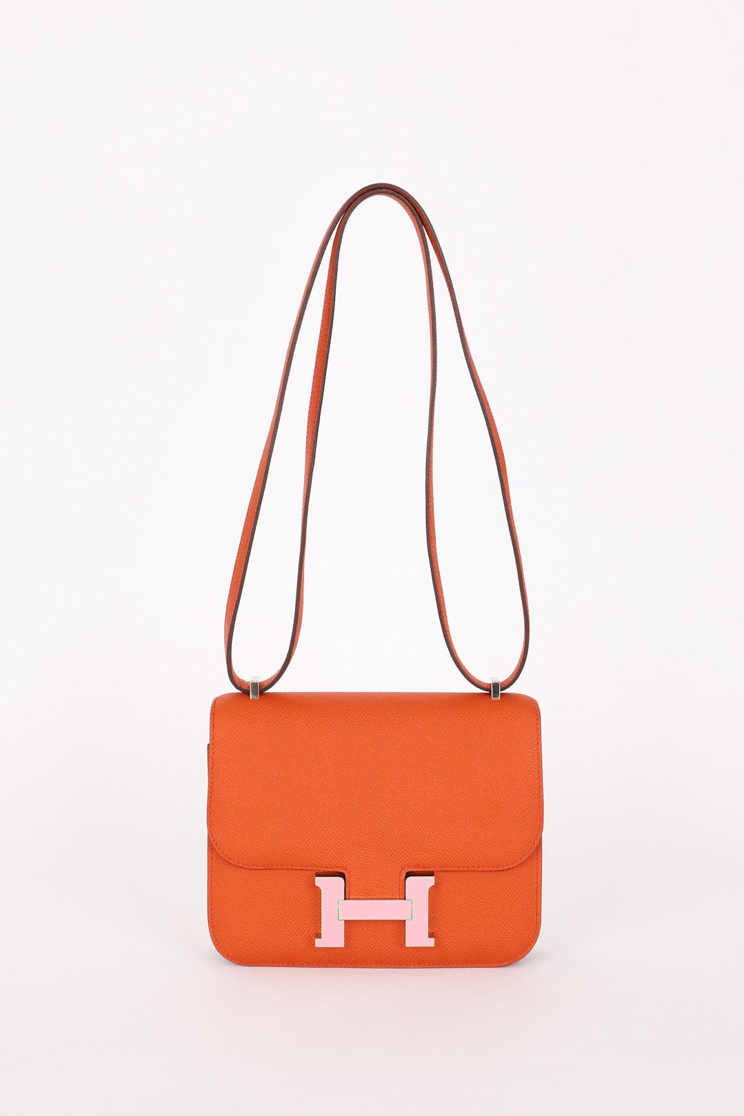 Hermès Constance Mini 18 Terre Battue Epsom PHW
