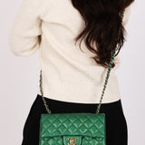 Chanel Mini Rectangle Flap Green Caviar GHW