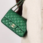 Chanel Mini Rectangle Flap Green Caviar GHW