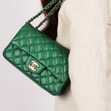 Chanel Mini Rectangle Flap Green Caviar GHW
