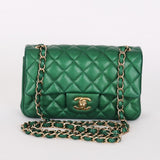 Chanel Mini Rectangle Flap Green Caviar GHW