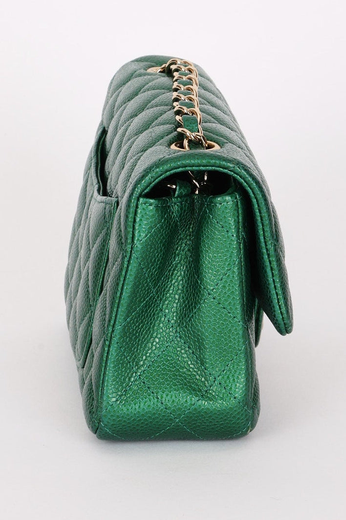 Chanel Mini Rectangle Flap Green Caviar GHW