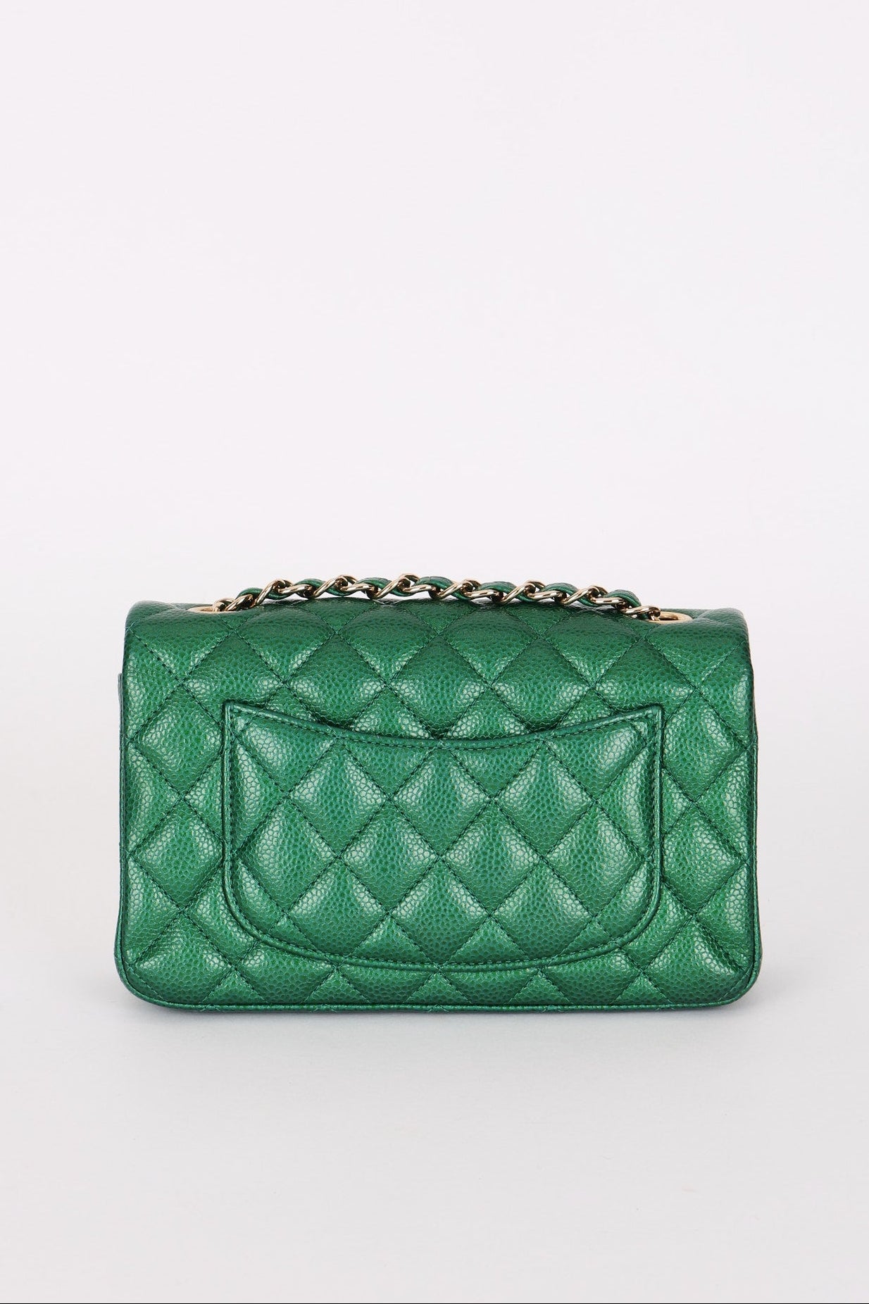 Chanel Mini Rectangle Flap Green Caviar GHW