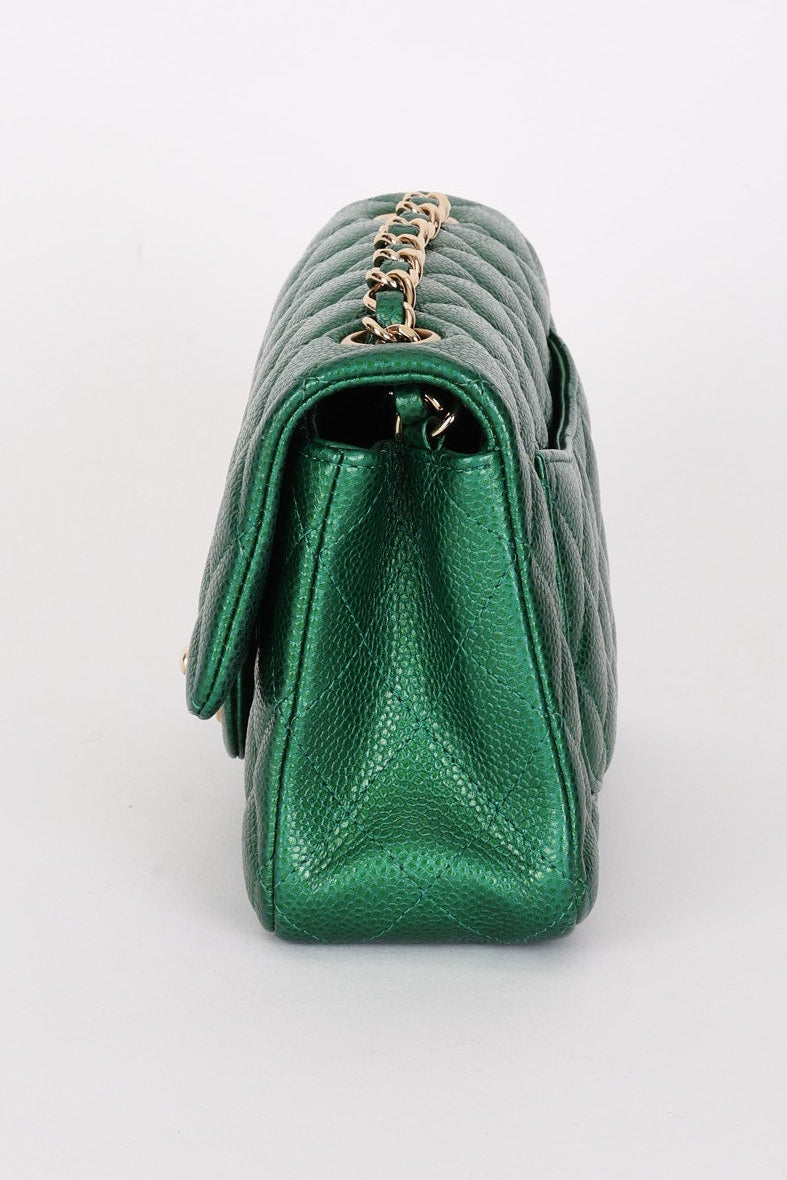 Chanel Mini Rectangle Flap Green Caviar GHW