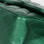 Chanel Mini Rectangle Flap Green Caviar GHW