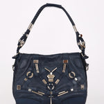 Gucci Techno Horsebit Convertible Hobo Navy