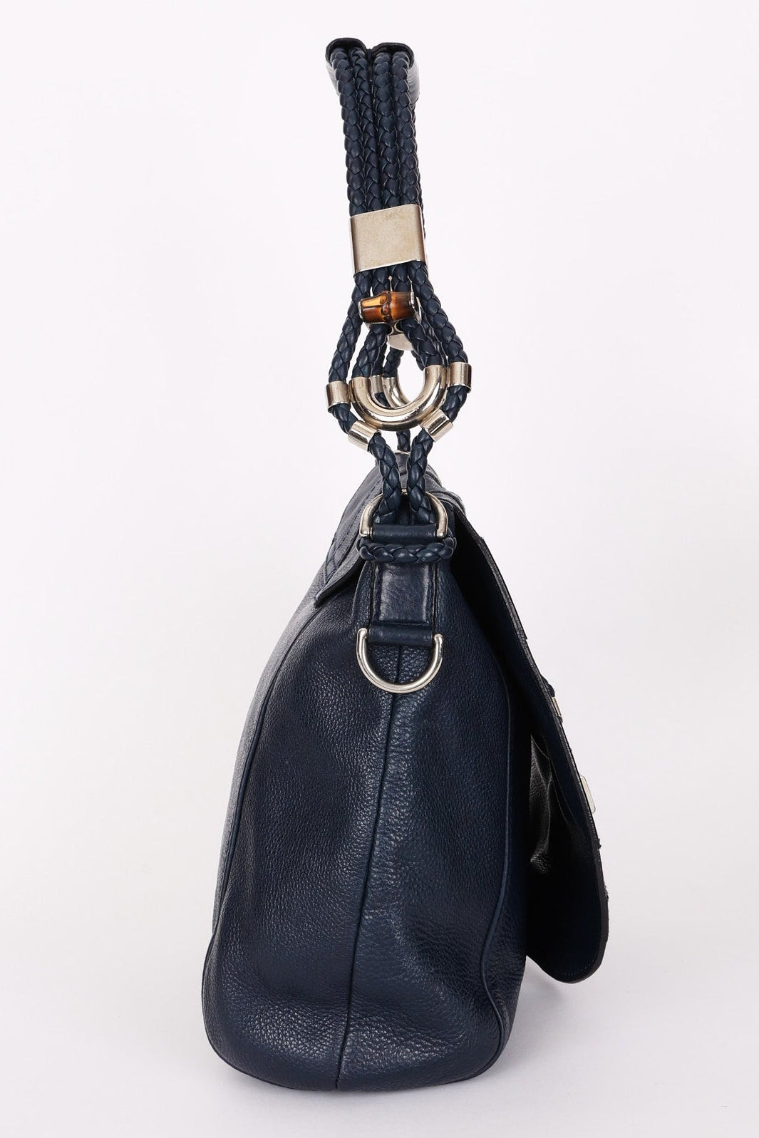 Gucci Techno Horsebit Convertible Hobo Navy