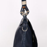 Gucci Techno Horsebit Convertible Hobo Navy