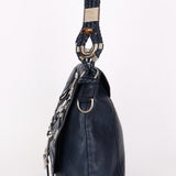 Gucci Techno Horsebit Convertible Hobo Navy