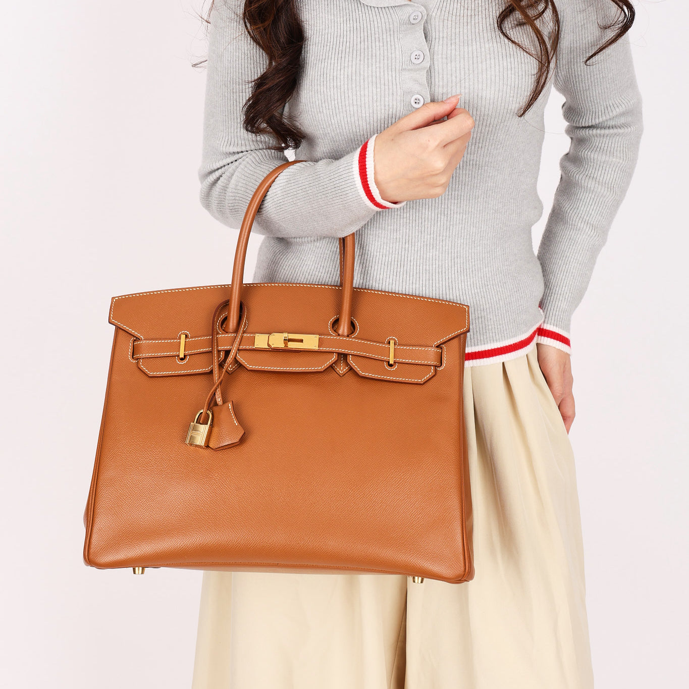 Hermès Birkin 35 Gold Courchevel GHW (Marie)