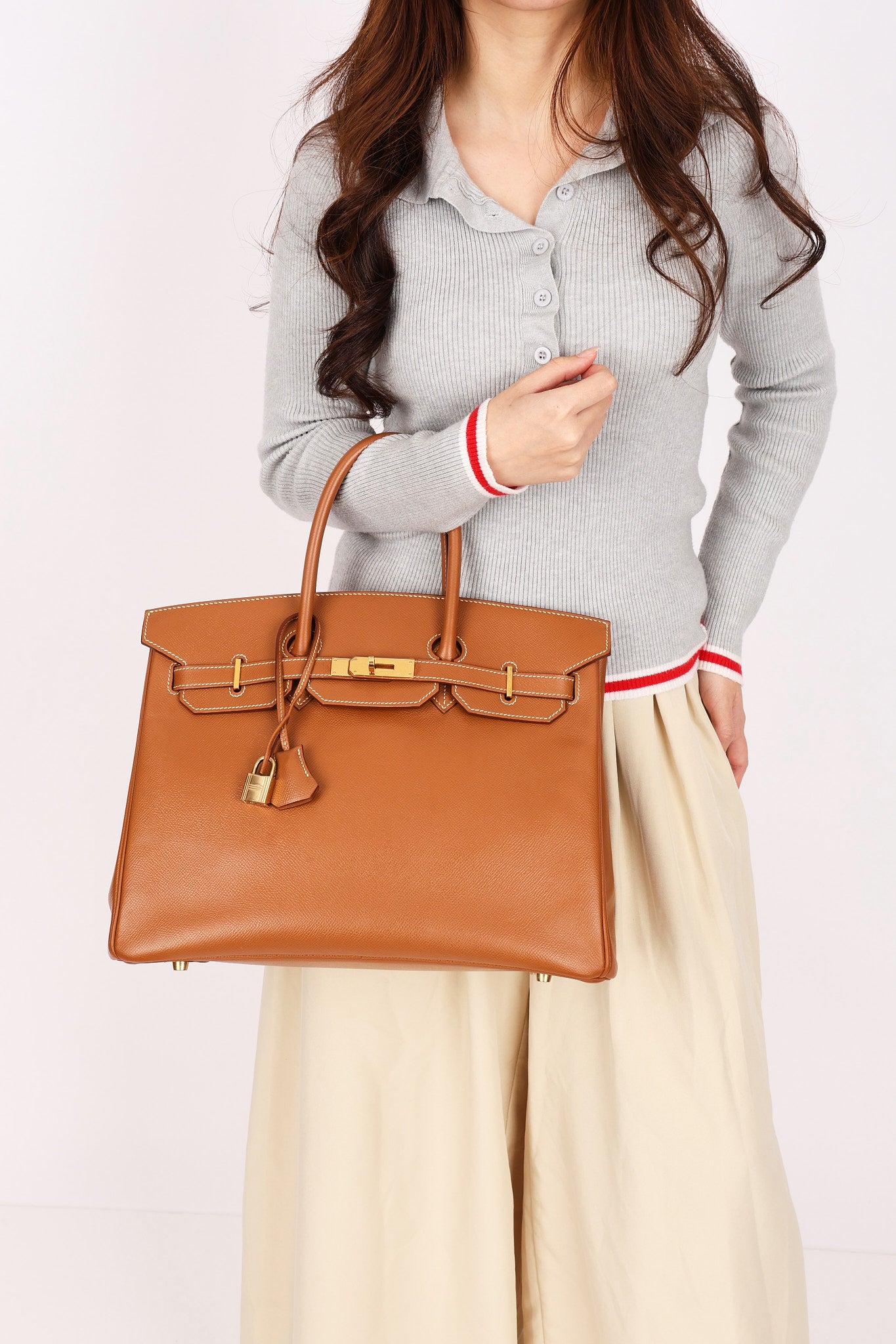 Hermès Birkin 35 Gold Courchevel GHW (Marie)