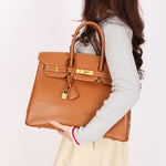 Hermès Birkin 35 Gold Courchevel GHW (Marie)