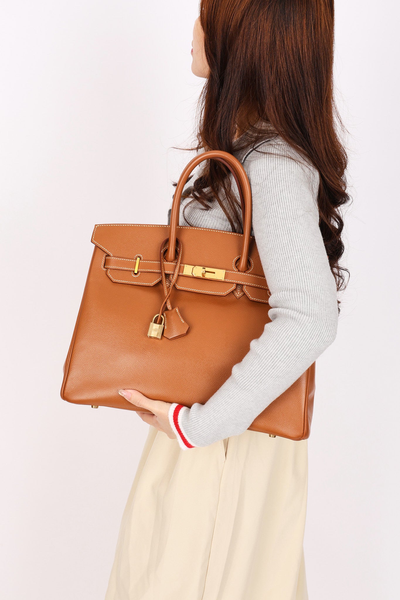 Hermès Birkin 35 Gold Courchevel GHW (Marie)