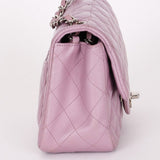 Chanel Mini Square Flap Purple Lambskin SHW