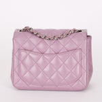 Chanel Mini Square Flap Purple Lambskin SHW