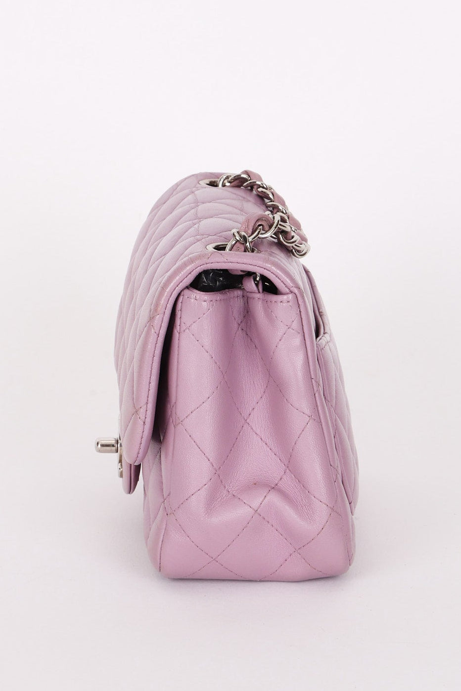 Chanel Mini Square Flap Purple Lambskin SHW