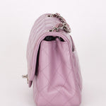 Chanel Mini Square Flap Purple Lambskin SHW