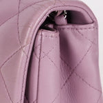 Chanel Mini Square Flap Purple Lambskin SHW