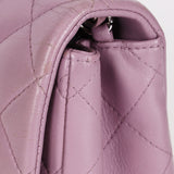 Chanel Mini Square Flap Purple Lambskin SHW