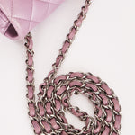 Chanel Mini Square Flap Purple Lambskin SHW