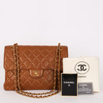 Chanel Jumbo Double Sided Classic Flap Brown Lambskin 24K GP