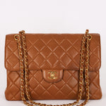 Chanel Jumbo Double Sided Classic Flap Brown Lambskin 24K GP