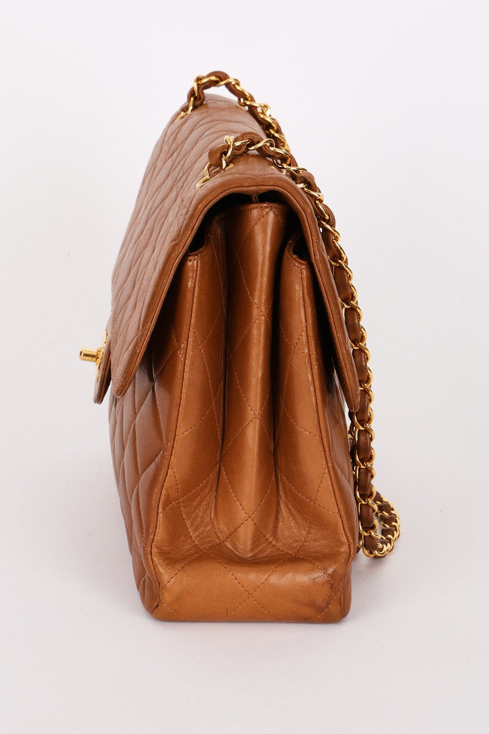 Chanel Jumbo Double Sided Classic Flap Brown Lambskin 24K GP