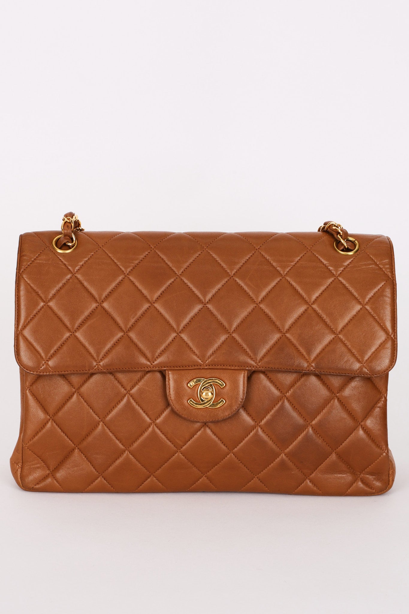 Chanel Jumbo Double Sided Classic Flap Brown Lambskin 24K GP